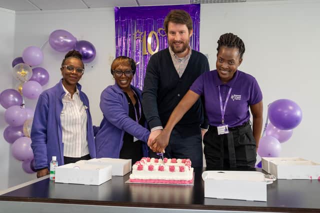 10 years, hundreds of lives supported, and one amazing team. Cutting the cake yesterday with David Taylor MP wasn’t just about the past decade, it’s about our commitment to the next ten years of quality care.