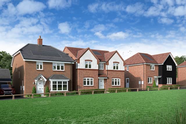 CGIs show how the homes in Woolmer Green will look when completed