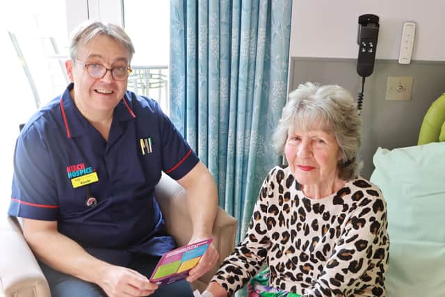 Clinical Nurse Specialist, Kevin, with Patient, Ellen