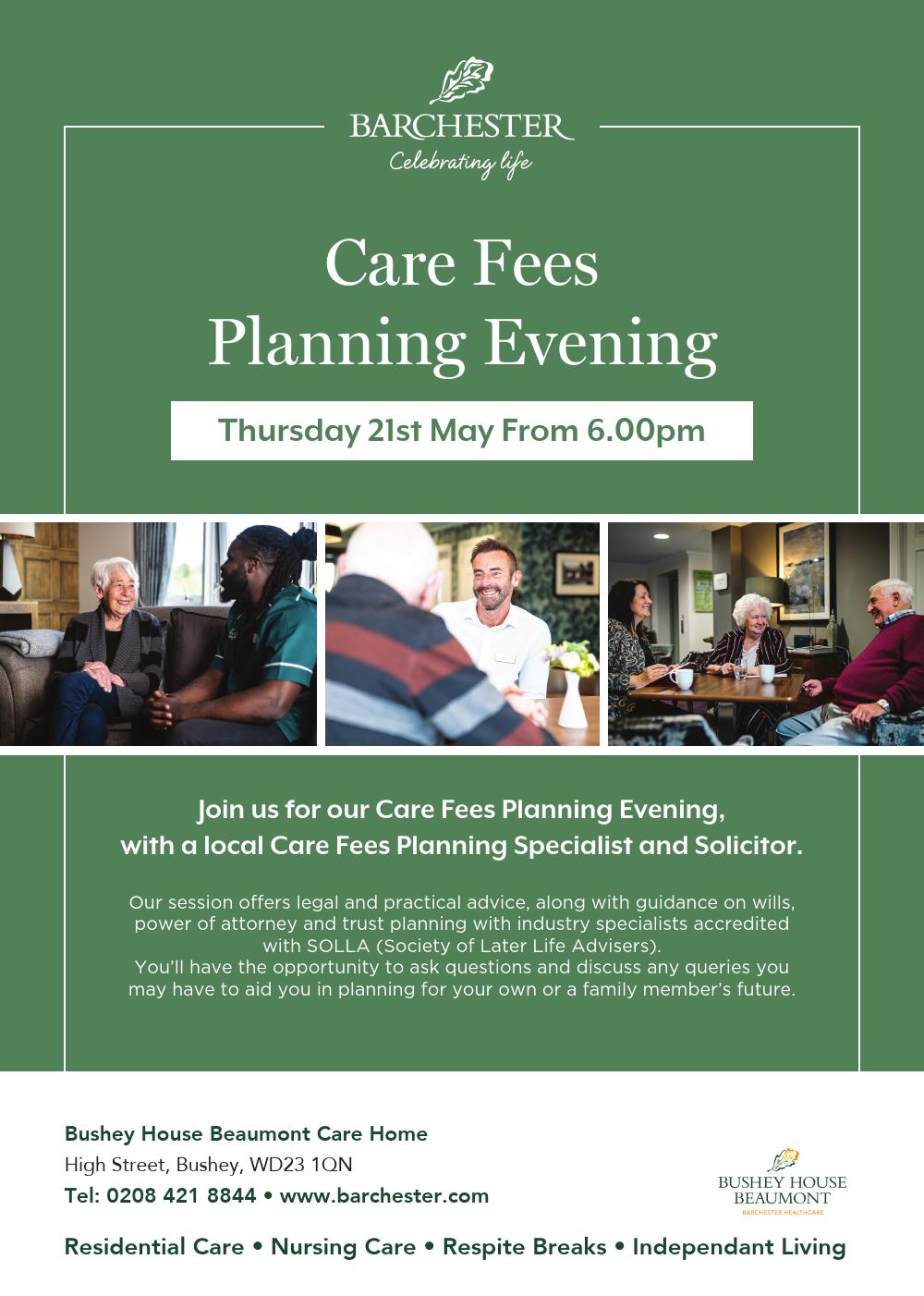 Bushey House Beaumont care home to host later life financial planning event