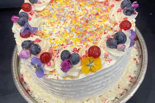Cake made by Head Chef Roman at Bushey House Beaumont