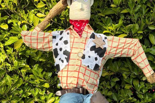 Woody from Toy Story preparing for the festivities this weekend.