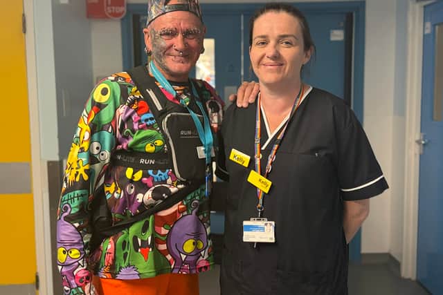 Volunteer Mark with Chief Nurse Kelly McGovern