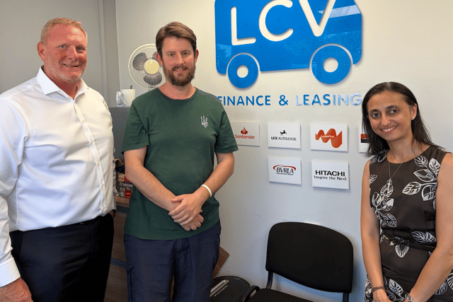 David Taylor MP with Stuart (LCV Finance & Leasing Ltd in Hemel) and Zohra (BVRLA)