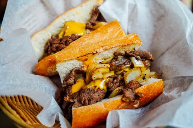 The famous Philly cheesesteak