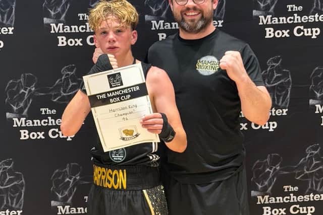 Harrison King and coach Kingsley Walker