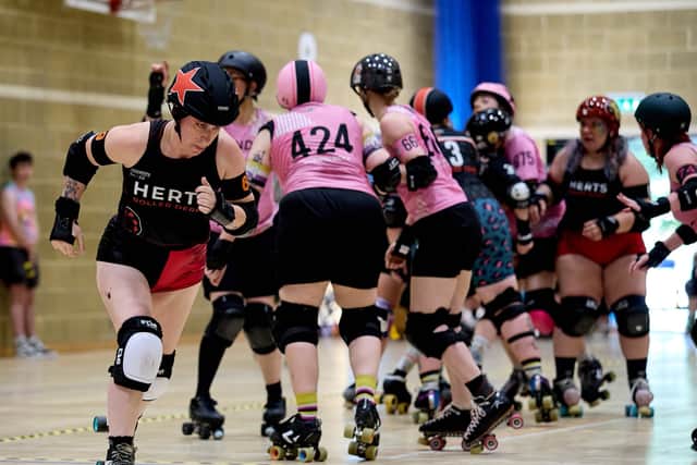 The Hype jamming for Herts Roller Derby