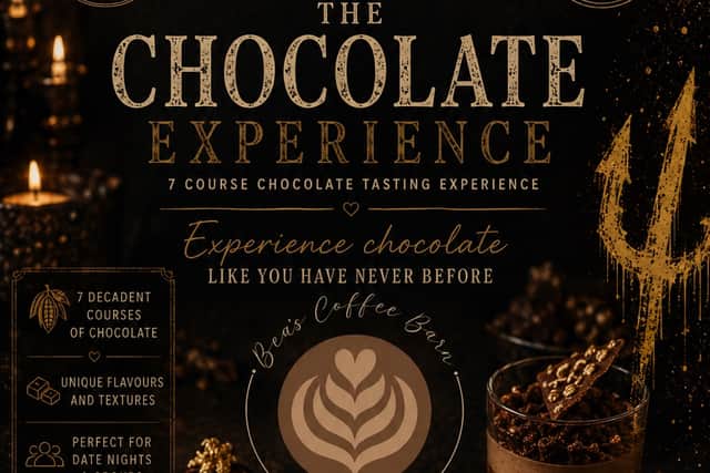 Marketing poster for the chocolate tasting experience