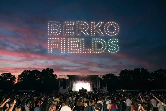 AI-generated image of Berko Fields drone show