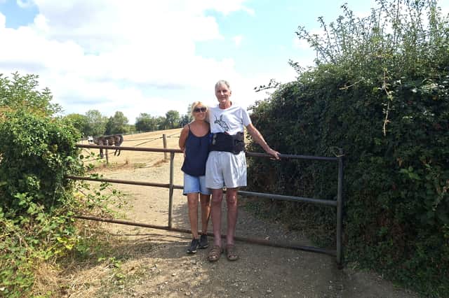 Hertfordshire farmer Will Dickinson with his wife Jan.