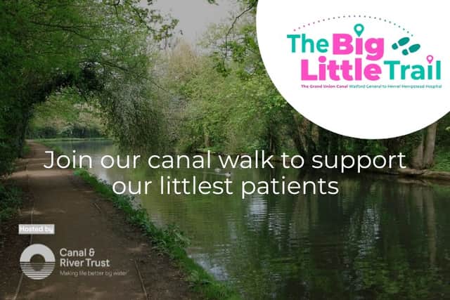 The 9.5-mile route will take participants from Watford General to Hemel Hempstead Hospital along sections of the Grand Union Canal towpath.