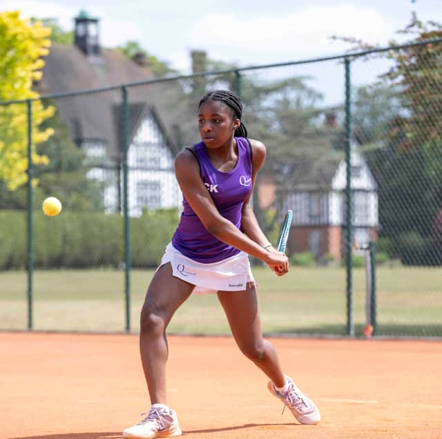 Pictures of tennis scholars and students playing tennis, together with facilities at Queenswood School, 21-05-2026.