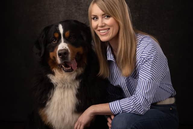 Clinical Animal Behaviourist Hanne Grice with Dylan. Research into dog–owner attachment highlights the importance of familiar people as a source of security and reassurance.