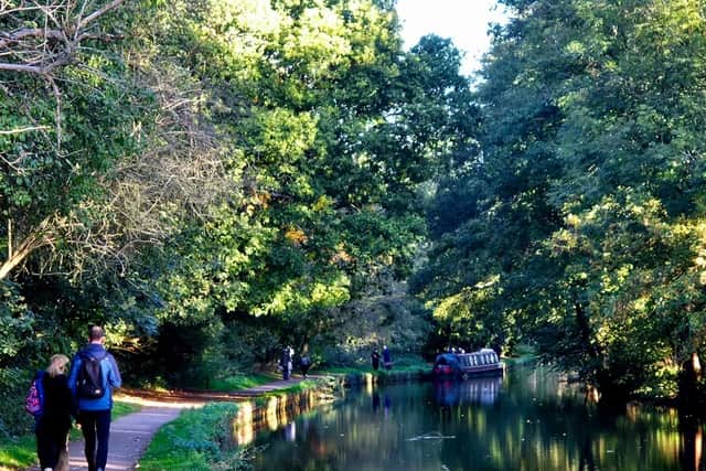 Under bright autumn skies, walkers either followed self-guided routes or joined guided walking groups departing from 8am.