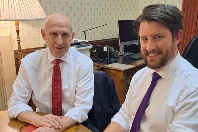 David Taylor MP with Chancellor John Healey.