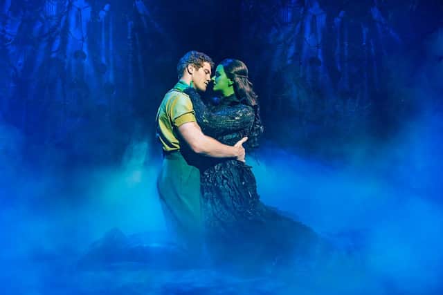 Alistair Brammar as Fiyero and Nikki Bentley as Elphaba