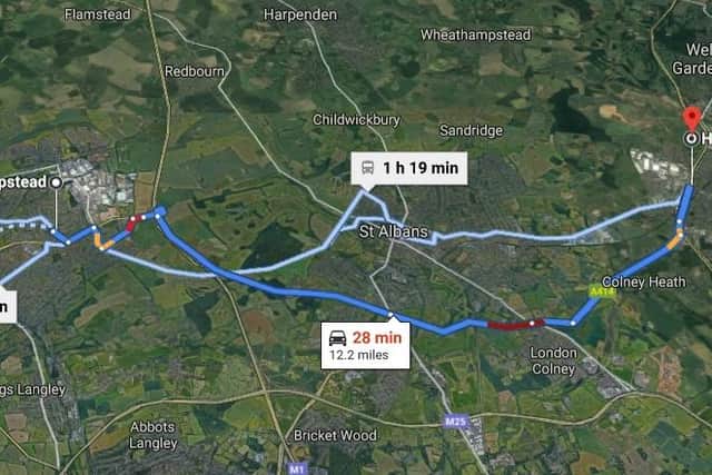 Hemel to Hatfield is taking nearly 2 hours due to a knock-on effect of the A1(M) being closed in both directions due to a power failure at Hatfield Tunnel this morning