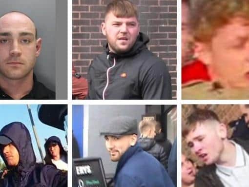 The six men were identified by specialist officers after a social media appeal. Credit: Bedfordshire Police