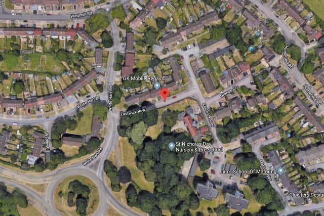 The site of the proposed block of flats
