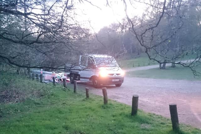 The fly-tipper was caught dumping waste on camera