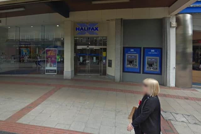The robbery took place outside Halifax in The Malowes Shopping Centre