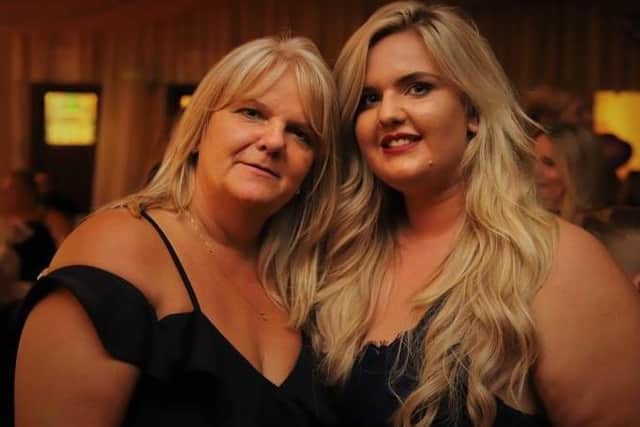 Danine, right, and her mother Audrey at the event