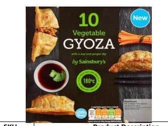 Sainsbury's Vegetable Gyoza with a soy and ginger dip
