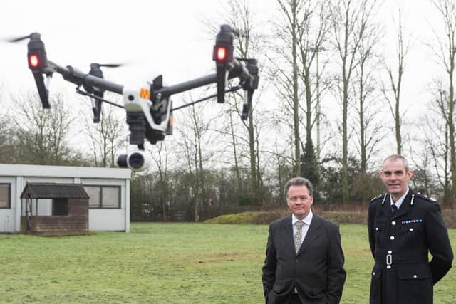 PCC David Lloyd and chief constable Charlie Hall