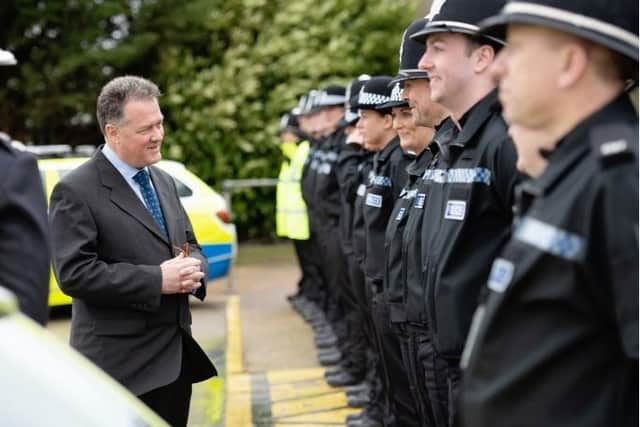 Mr Lloyd with new police officers