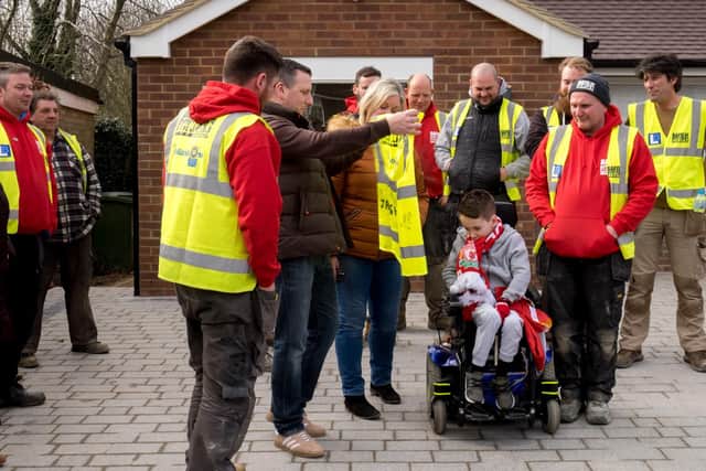 Band of Buildersunveiled the new extension to James and his family on Saturday. Photo byTim Winch Photography/Band of Builders