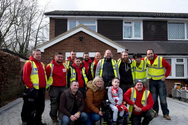 Band of Buildersunveiled the new extension to James and his family on Saturday. Photo byTim Winch Photography/Band of Builders