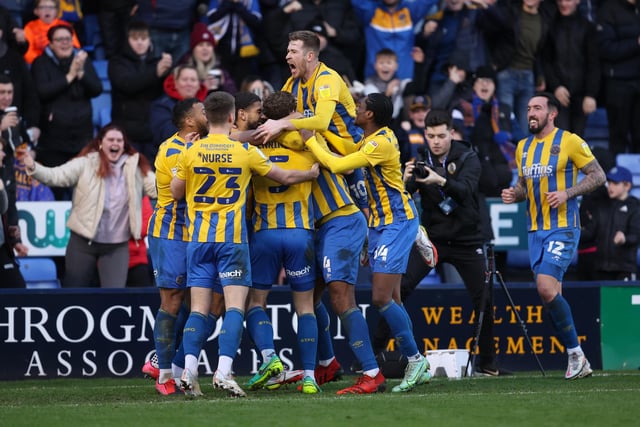 Shrewsbury Town (55 points) -The club are tipped to finish the season in 16th, falling one place from their current position.