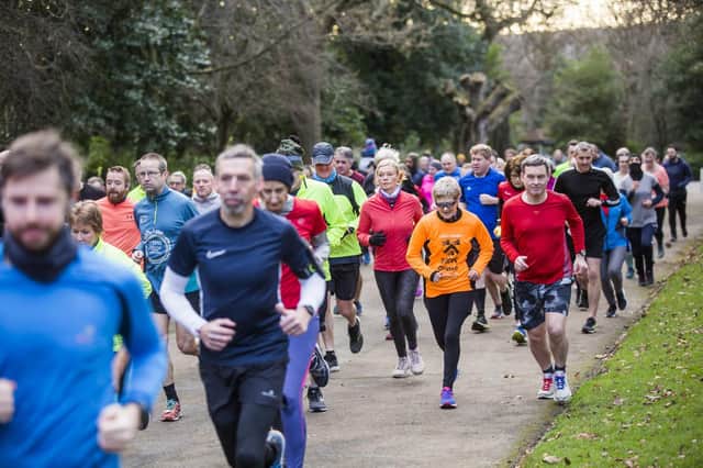 Action from the Dewsbury parkrun in Crow Nest Park