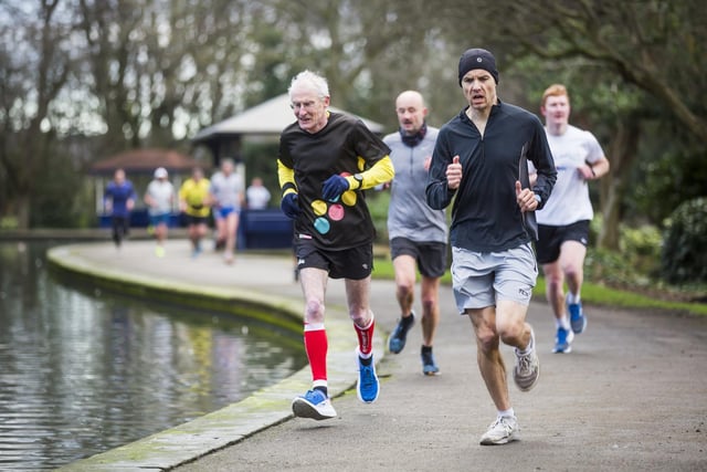 Action from the Dewsbury parkrun in Crow Nest Park