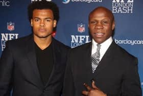 Chris Eubank pictured with his son Sebastian