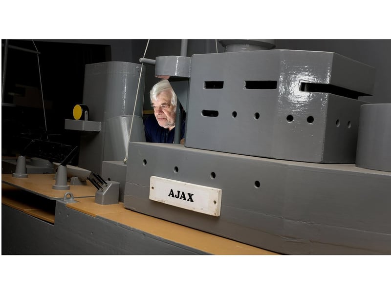 Trevor Frankland working on Battleship Ajax.