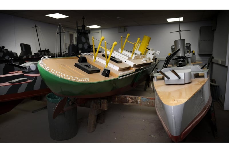 Some of the boats in the workshop.