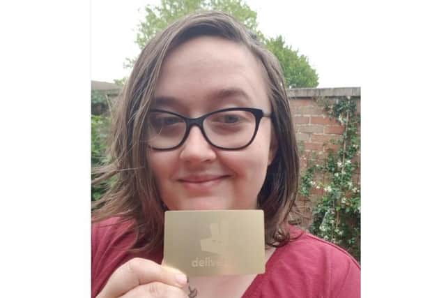 Crystal has been awarded a Deliveroo gold card