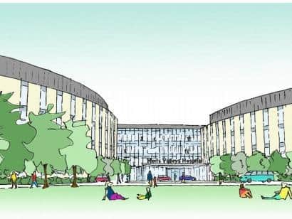 Visualisation of new hospital proposed by Herts Valleys Hospital