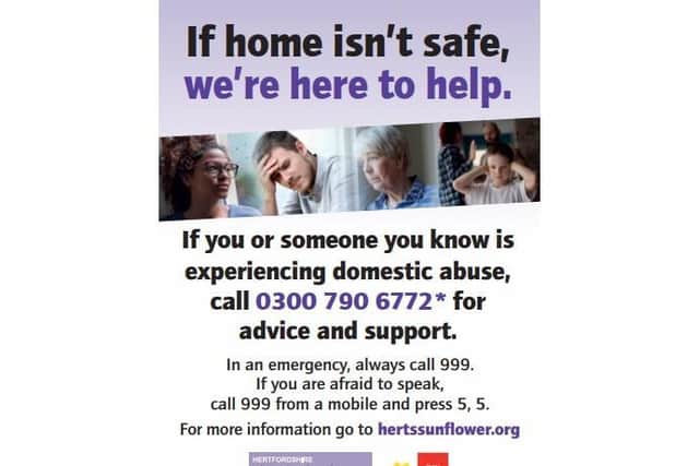 The partnership is launching a wider awareness campaign placingcampaign posters on screens and noticeboards across Hertfordshire