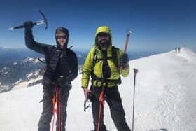 Charlie reached the Summit of Mont Blanc after days of grueling climbs