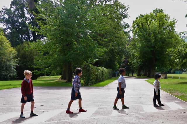 Lockers Park pupils celebrating Global Beatles Day