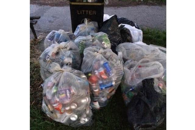 Councillor William Allen collected the recycling bags during a pro-active litter pick