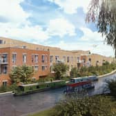 A computer-generated image of Watermark Place at Apsley Quay