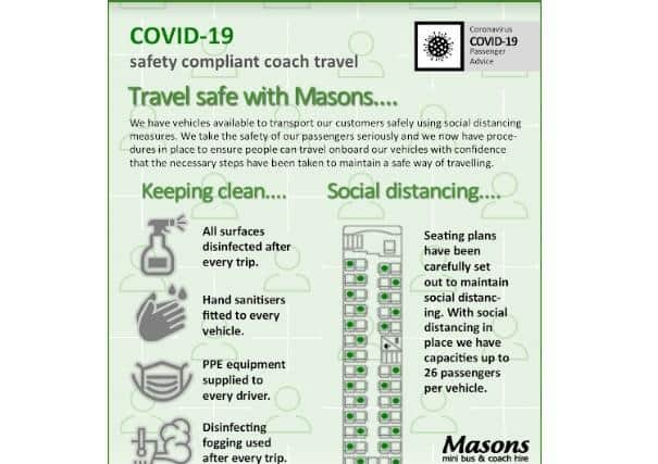 Masons is looking forward to welcoming passengers back this weekend, although there will be some changes