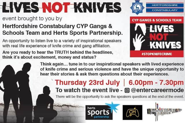 Hemel Hempstead's young people invited to Live Not Knives event