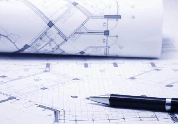 Planning application stock image