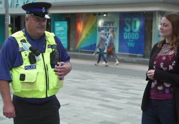 Naomi Watkins Hemel HempsteadBusiness Improvement District (BID) manager, takes a short journey around the town and talks to the BID PCSO Simon Jackman