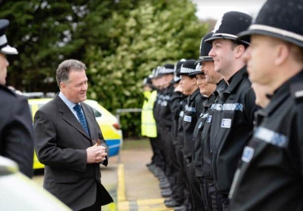 Mr Lloyd with new police officers