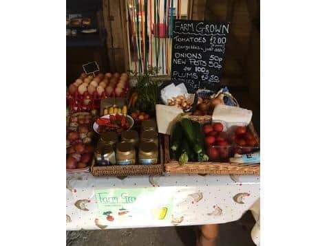 The barn is also selling a variety of local produce